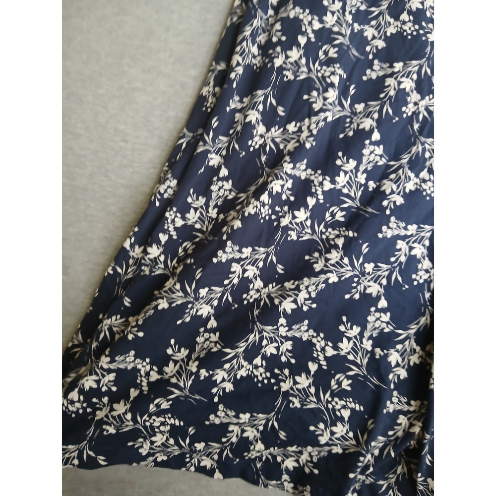 Pact Fit & Flare Navy and White Floral Spaghetti-Strap Midi Dress - Picture 10 of 14